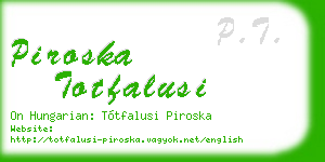 piroska totfalusi business card