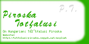 piroska totfalusi business card